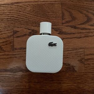 Lacoste White Textured Fragrance Bottle with Crocodile Logo